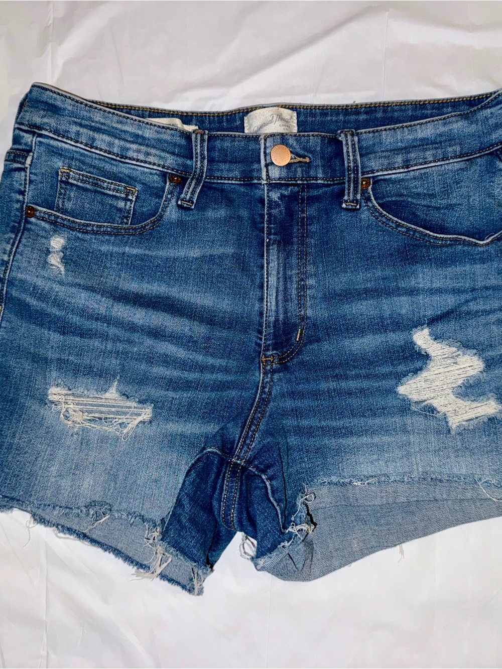 Universal Thread Distressed Denim Jean Shorts - Blue